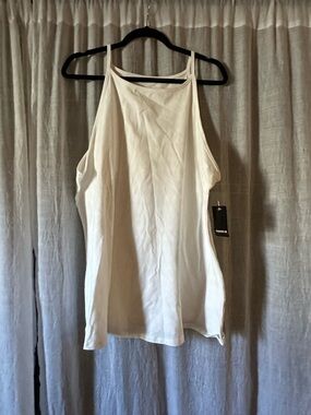 Torrid White High-Neck Tank Top